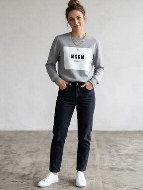 MSGM Logo Print Jumper Sweater XS Made in Italy